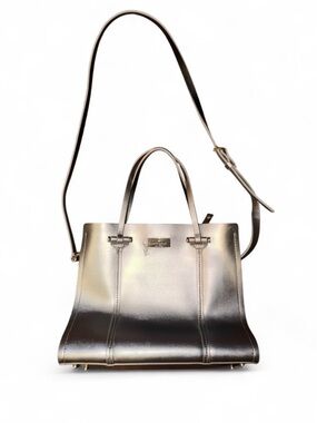 kate spade Metallic Silver Tote with Crossbody Strap